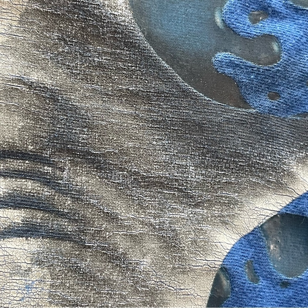 Do-Over Designs Y2K Vintage Blue Yellow Shark‎ Upcycled Tee Circle Skirt sz M - Picture 7 of 12
